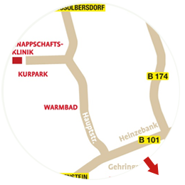 Kartengebiet zum Gebiet um unsere Reha-Klinik Warmbad. Kartengebiet zum Gebiet um unsere Reha-Klinik Warmbad.
